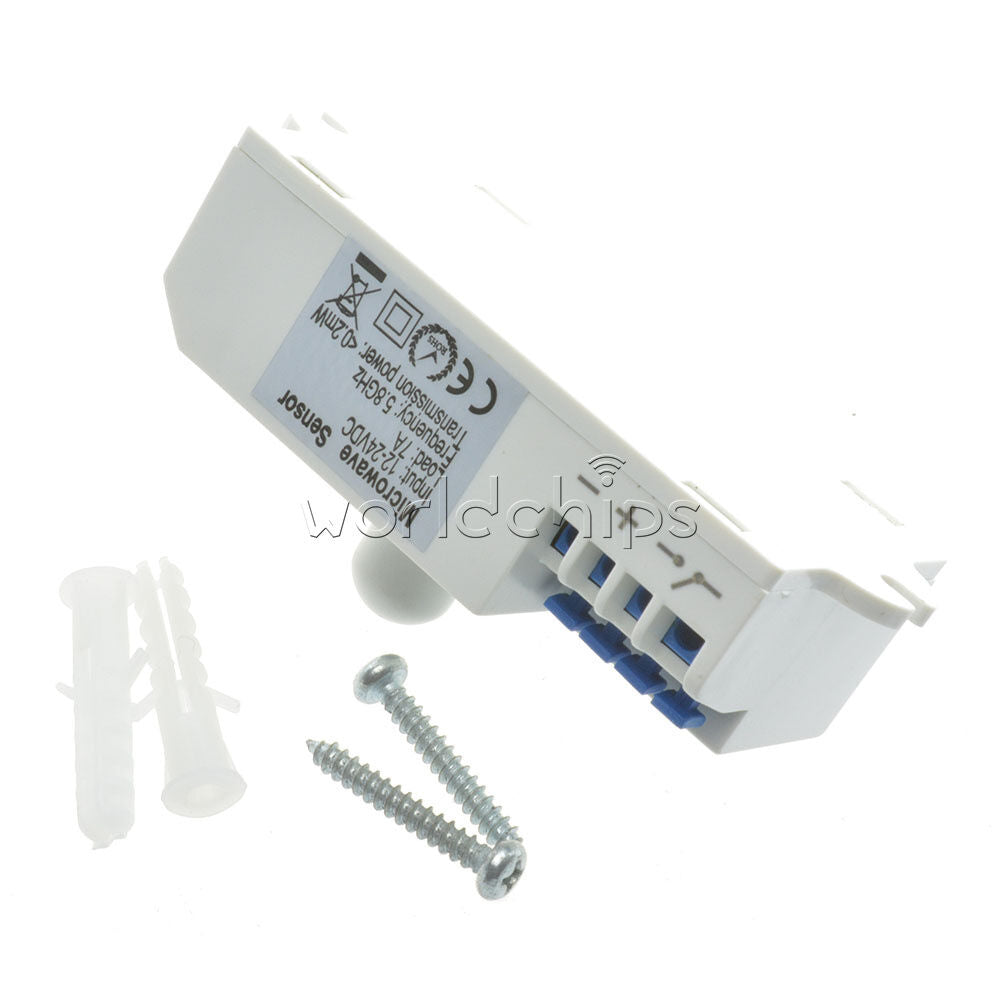 DC12V-24V 5.8GHz Microwave Radar Sensor Body Motion HF Detector Light Switch New