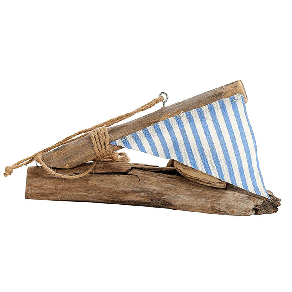 Creative Mediterranean Sailboat Wall Hanging Ornament Decorative Wood Craft