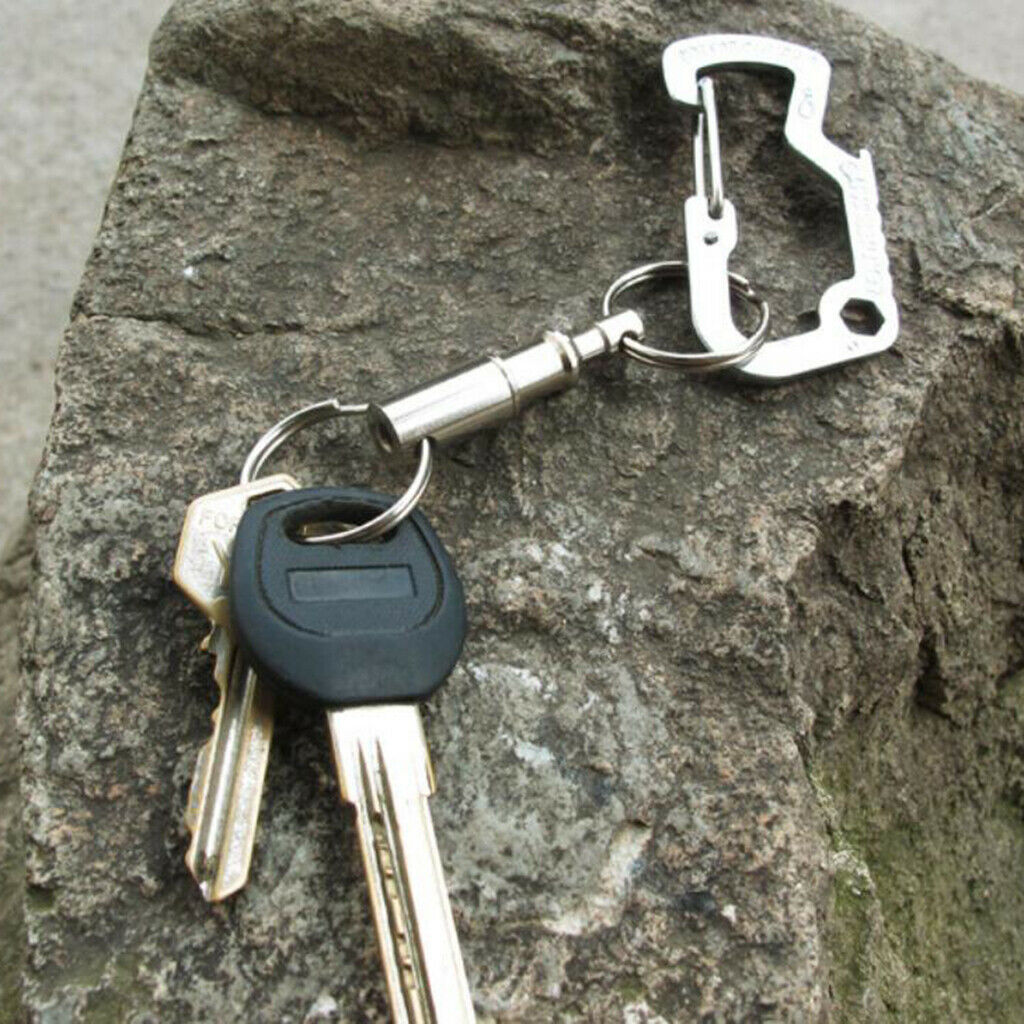 2 pieces detachable key chain for camping, hiking, hiking,