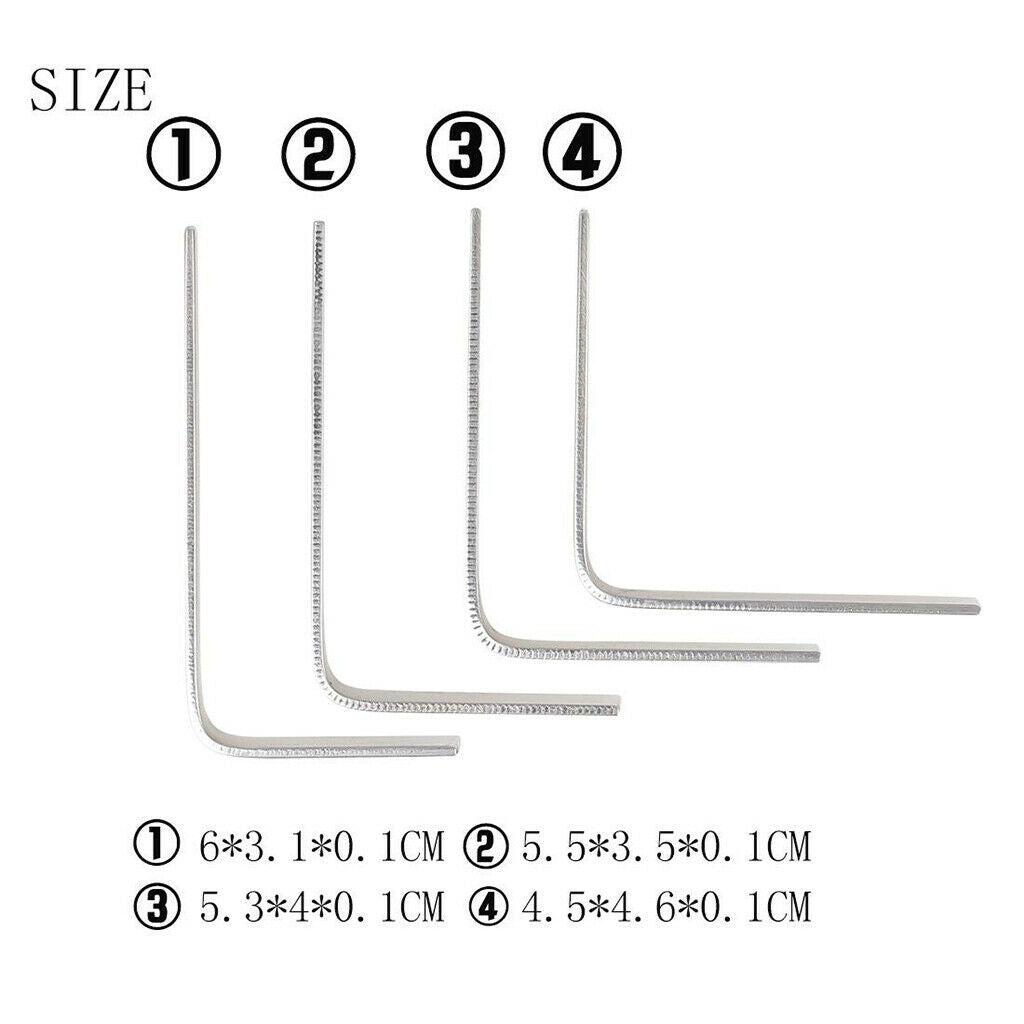 Saxophone Woodwind Instrument Repair Tools For Pad Key Cover Adjust 4pcs