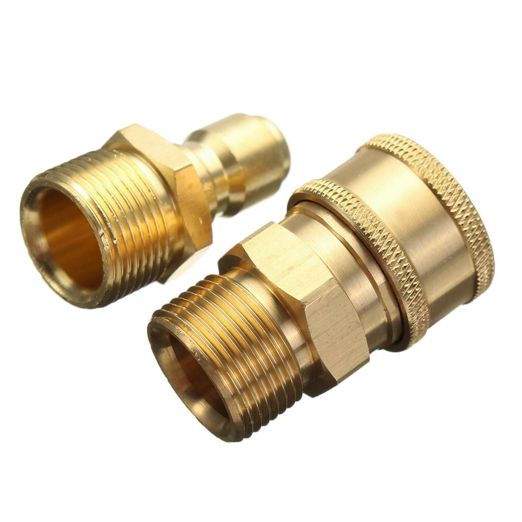 1 Pair Pressure Washer Jet Wash M22 Female to 14.8MM Quick Release Connector