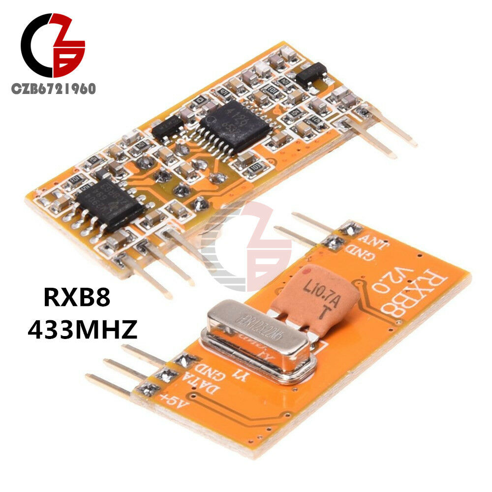 RXB8 433Mhz Superheterodyne Wireless Receiver Module5V 9.6mA for Arduino/AVR