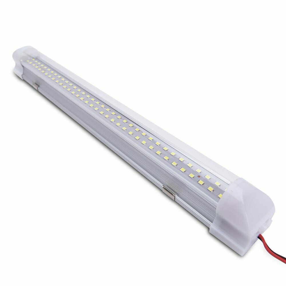 12V 72LED ON/OFF Switch Interior Light Strip Bar Fit Car Caravan Van Bus US