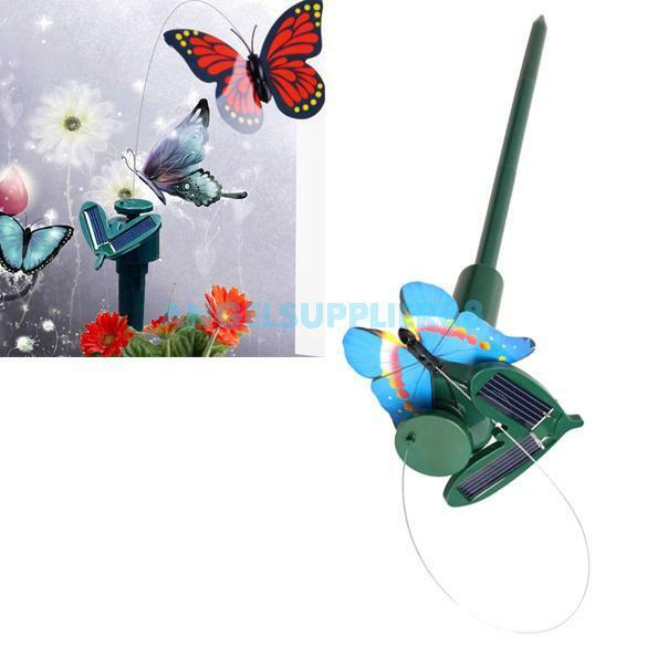 Outdoor Solar Powered Dancing Flying Butterfly Home Garden Yard Decoration Nice