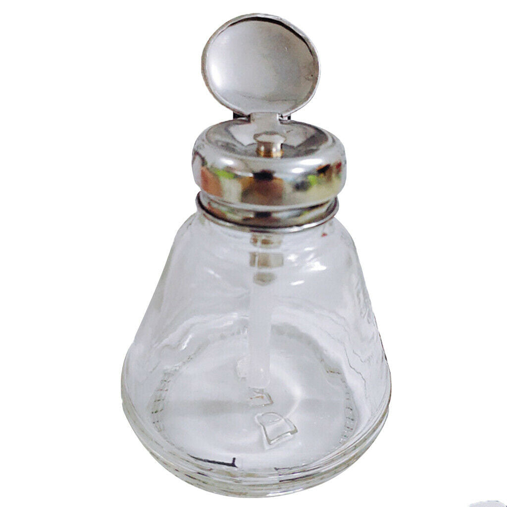 Empty Nail Polish Remover Pump Dispenser Acetone Push Down Press Bottle 2pcs