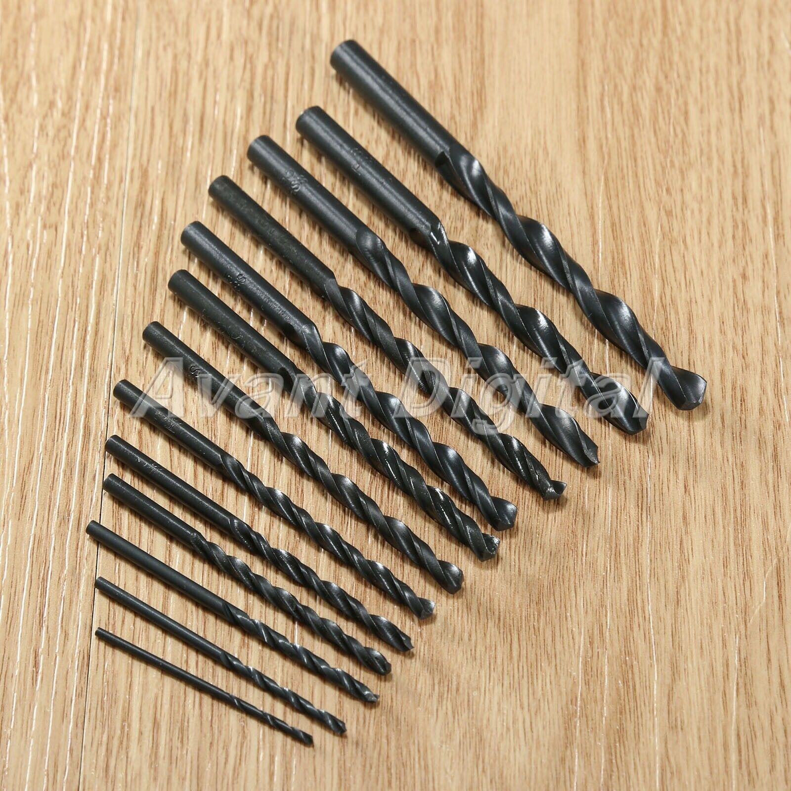 1.5mm-6.5mm HSS Steel Nitrogen Coated Straight Shank Twist Drill Bits 13pcs/Set