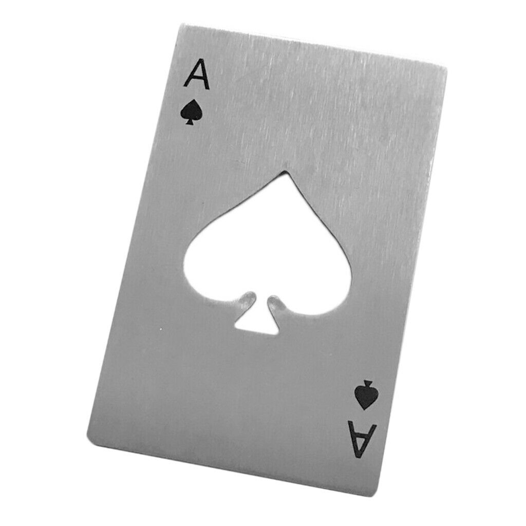 10 Pieces Lightweight Playing Card Ace of Spades Bar Beer Cover   Opener