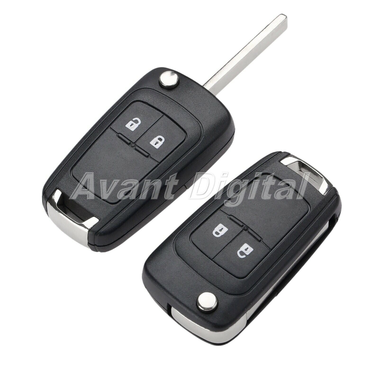 2Pcs Remote Key 2 Buttons 433MHz ID46 Chip Battery Fit For Orlando 2011 Present