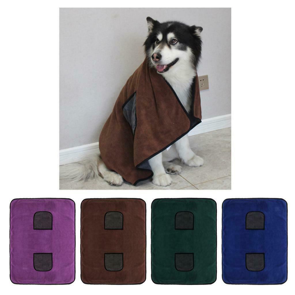 Drying Towel Pet Bath Towel For Small Animals Puppy Dogs Cats Blue