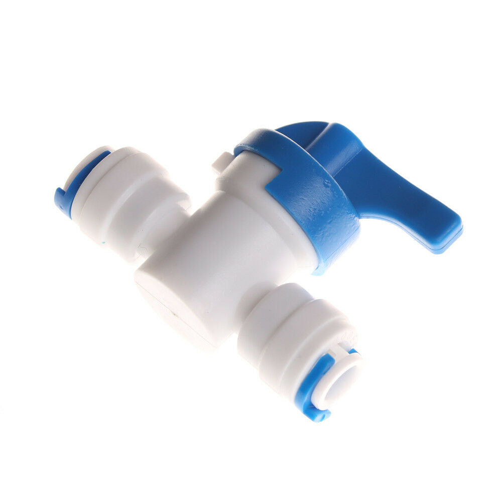 1/4''Inline New Ball Valve Quick Connect Shut Off forRO Water Reverse Osmosis Lt