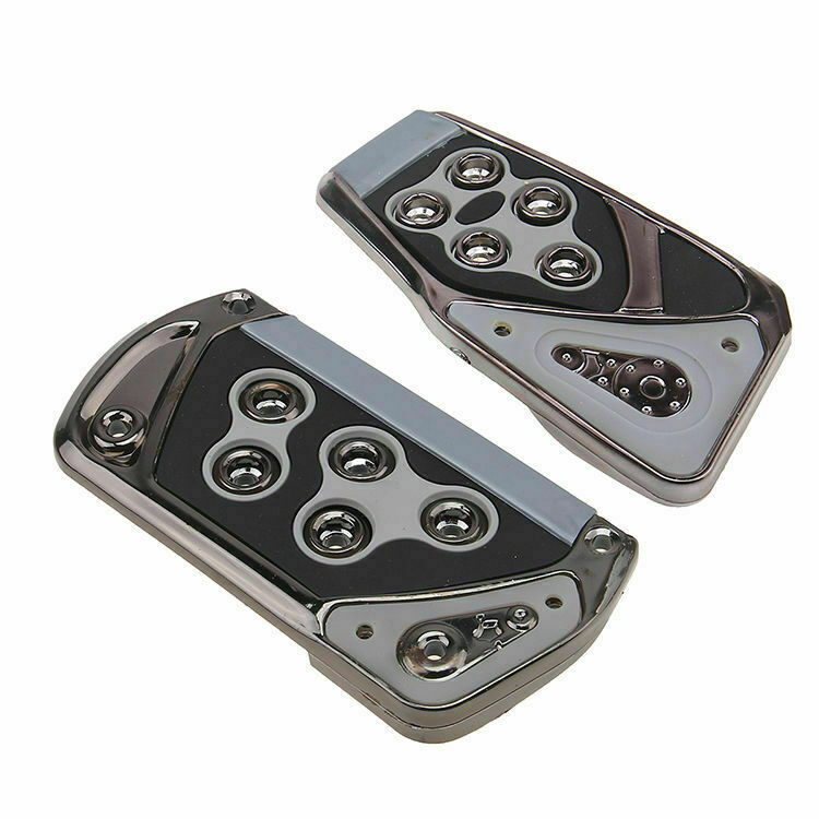 Sports Accelerator Car Brake Pad Pedals Covers Universal Fit Automatic AT Grey