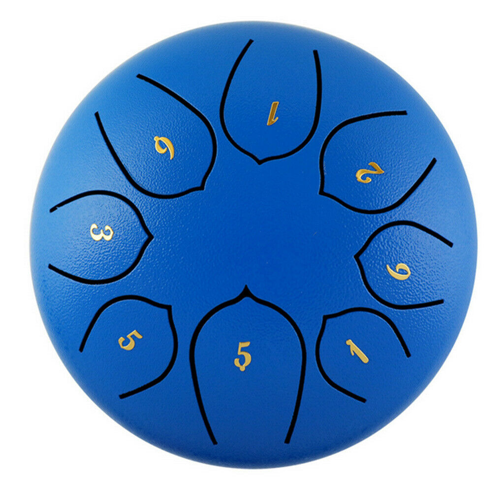 6 Inch Alloy Steel Tongue Drums C Key   Hand Drums Royal Blue
