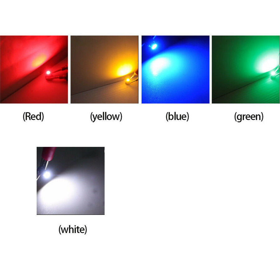 30x T3 Neo Wedge Car Dash Instrument Cluster Panel Lamps Gauge 5 Colors LED Bulb