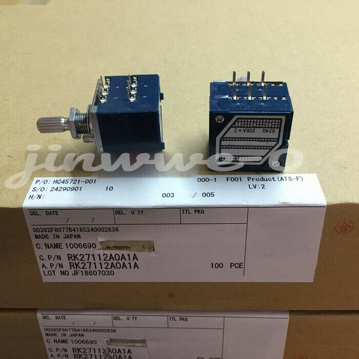 1pcs RK27 potentiometer 20K plastic shell double way 6feet flower shaft 20mm