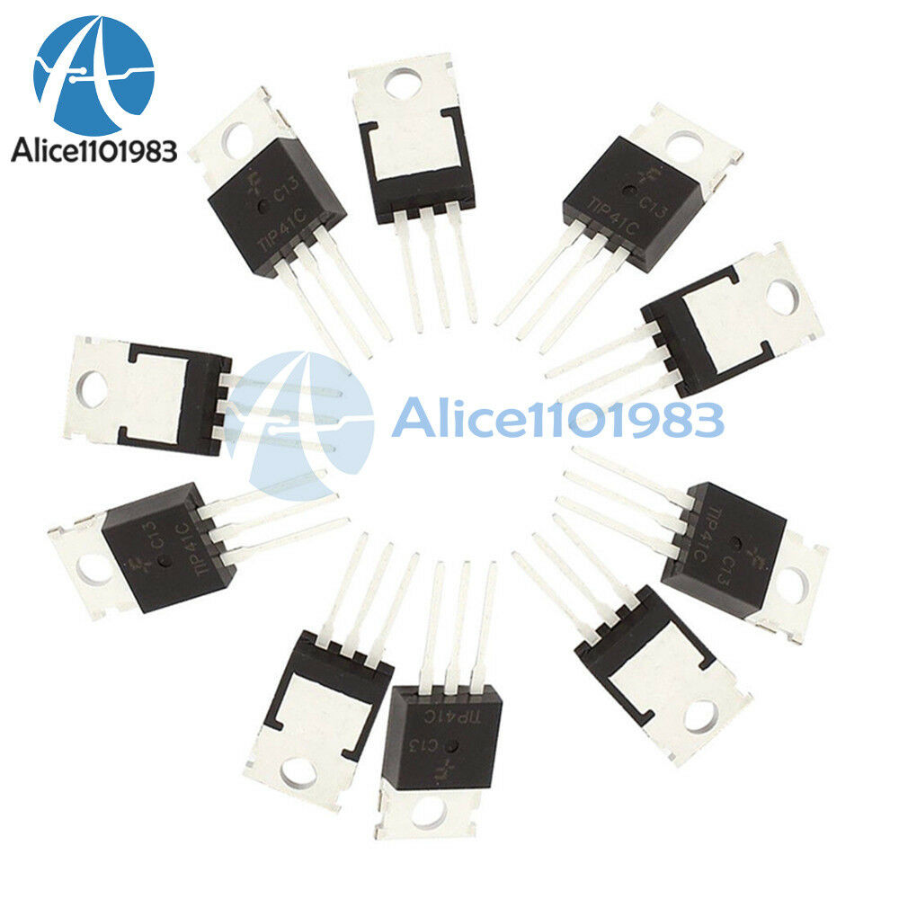 50PCS TIP41 TIP41C  NPN TRANSISTOR  6A 100V TO-220