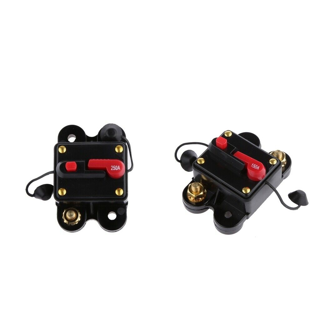 2x automatic circuit breaker with manual reset 12V / 24V for car boats,
