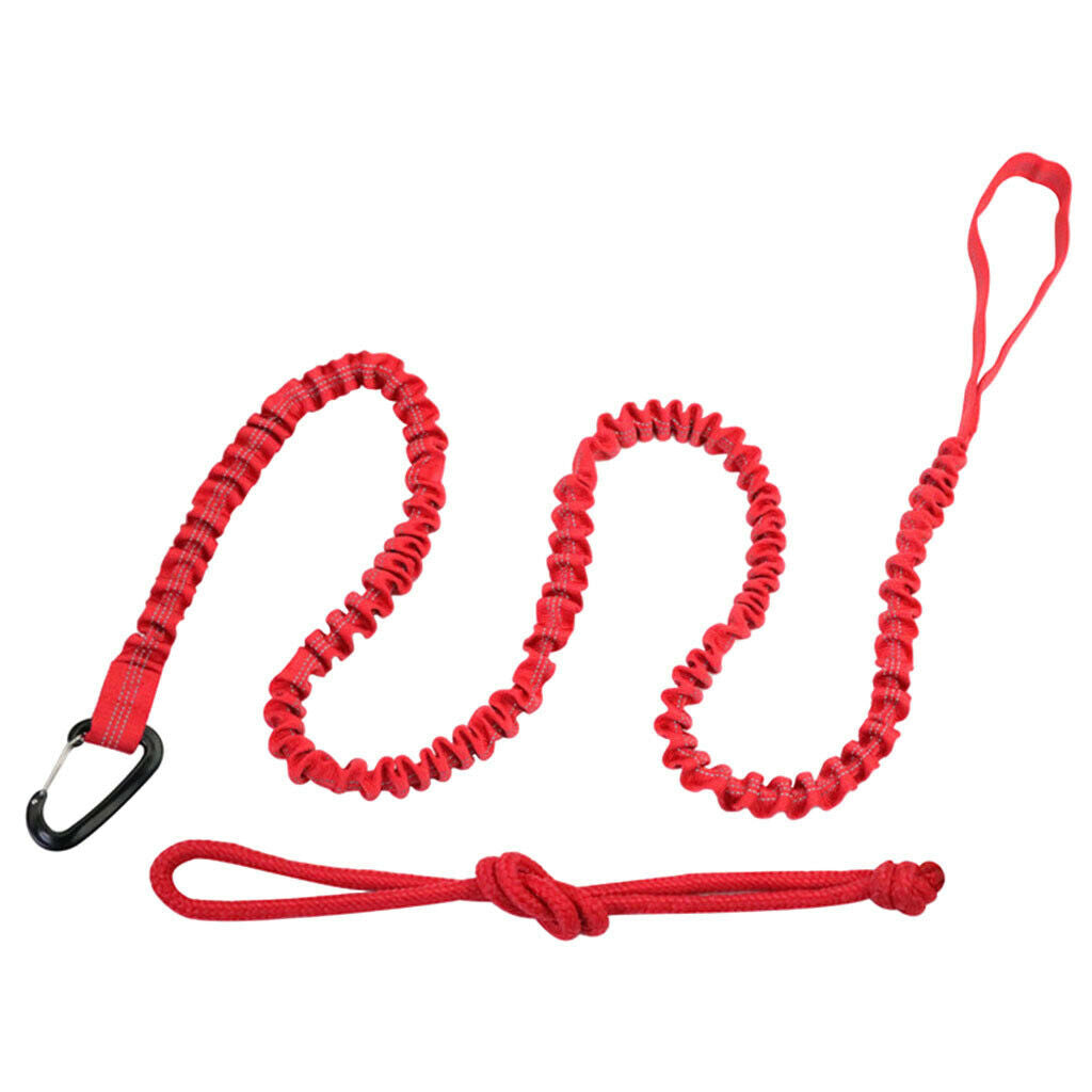 Tow Rope Bike Stretch Pull Strap Shock Absorbing Bungee Cord Red