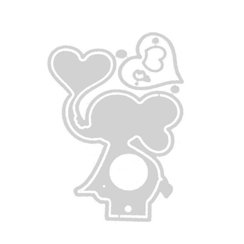 Loving Elephant Lollipop Box Carbon Steel Cutting Dies DIY Scrapbooking Photo