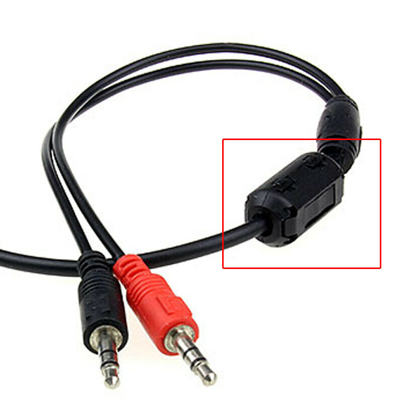 22 PCS Ferrite Ring Cable Clips Core RFI EMI Noise Suppressor Filter Beads Box