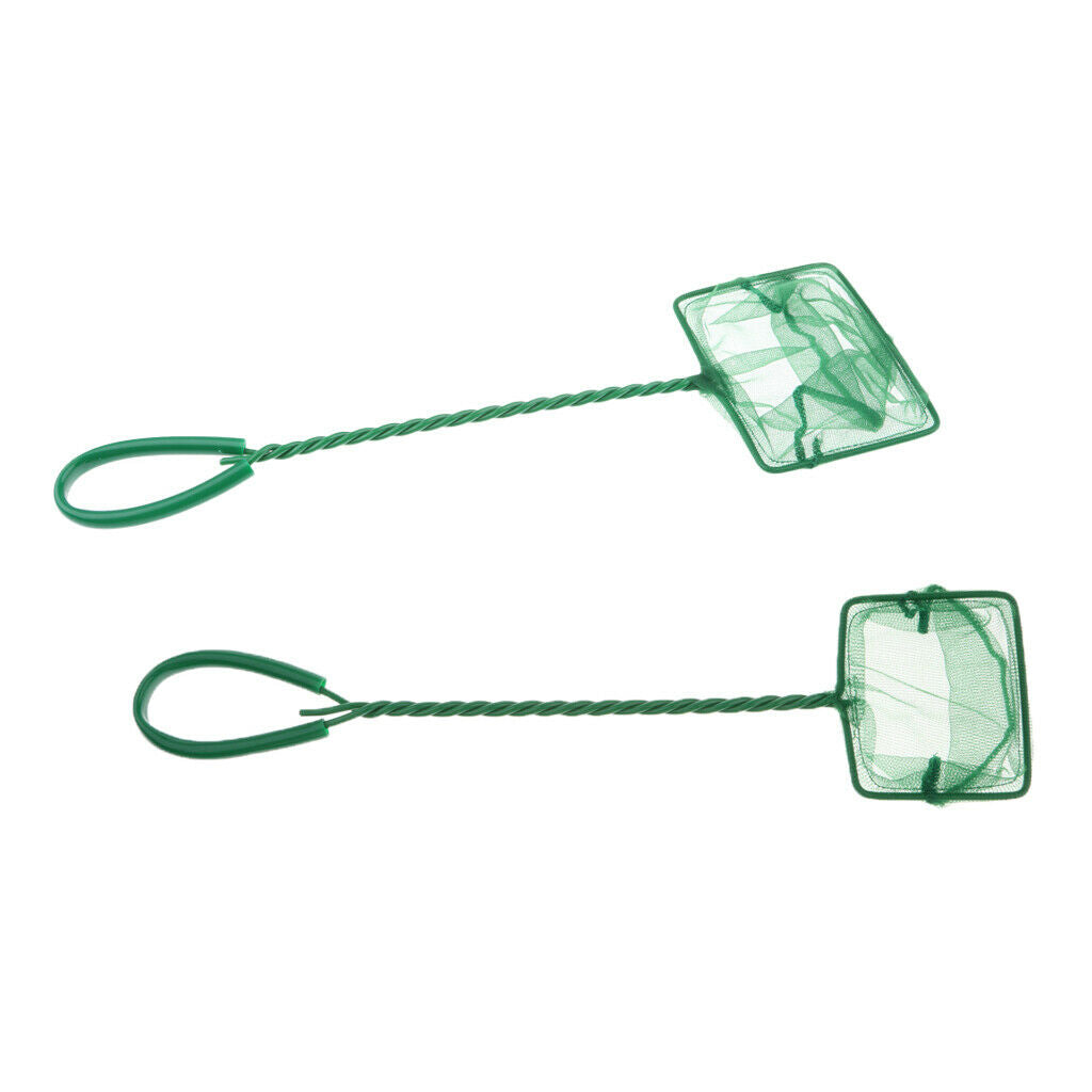 2 Pcs Aquarium Fishing Landing Net   Tank Shrimp Catching Net Two Size