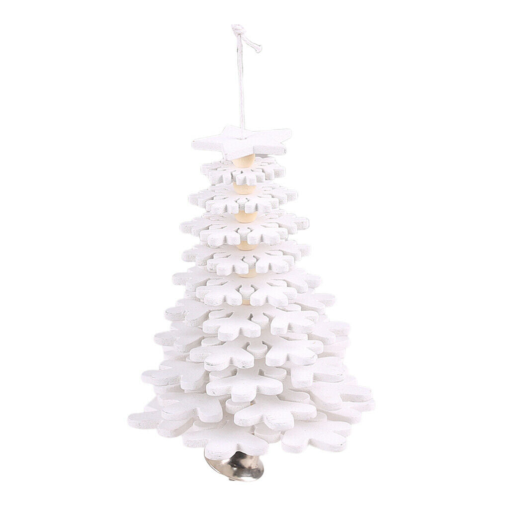 Christmas Tree Hanging Ornament Holiday Tree DIY Crafts Snowflake_White