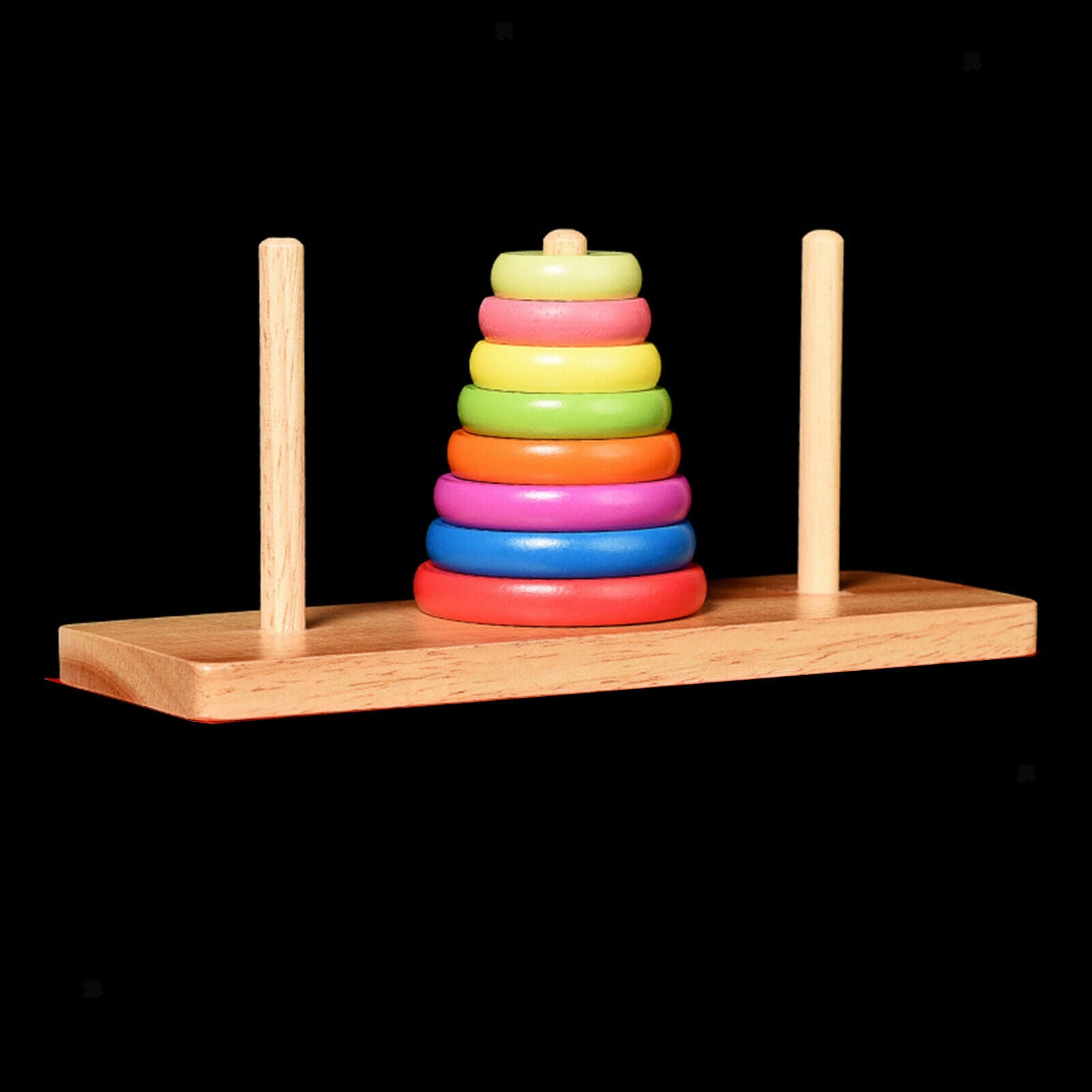 Rainbow Stacking Loop Tower Stapelring Blocks Teaching Aids Development Game