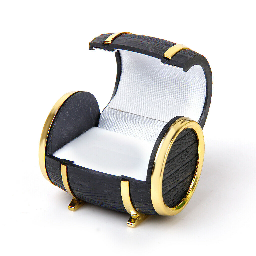 Jewelry Ring Box Beer Barrel Shape Earring Holder Ring Display Case Gift Box