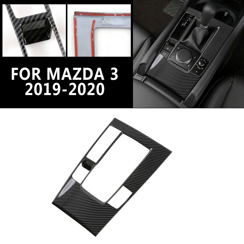 Interior Console Gear Shift Panel Cover For Mazda 3 2019-2020 Carbon Fiber style