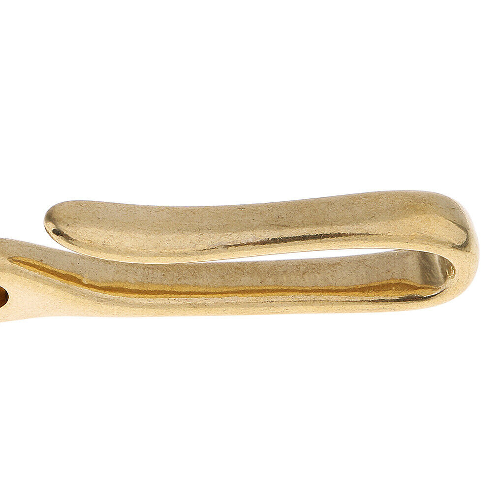 2pcs Solid Brass Fish U Hook Loop Durable Keychain Key Ring Belt Wallet Clip