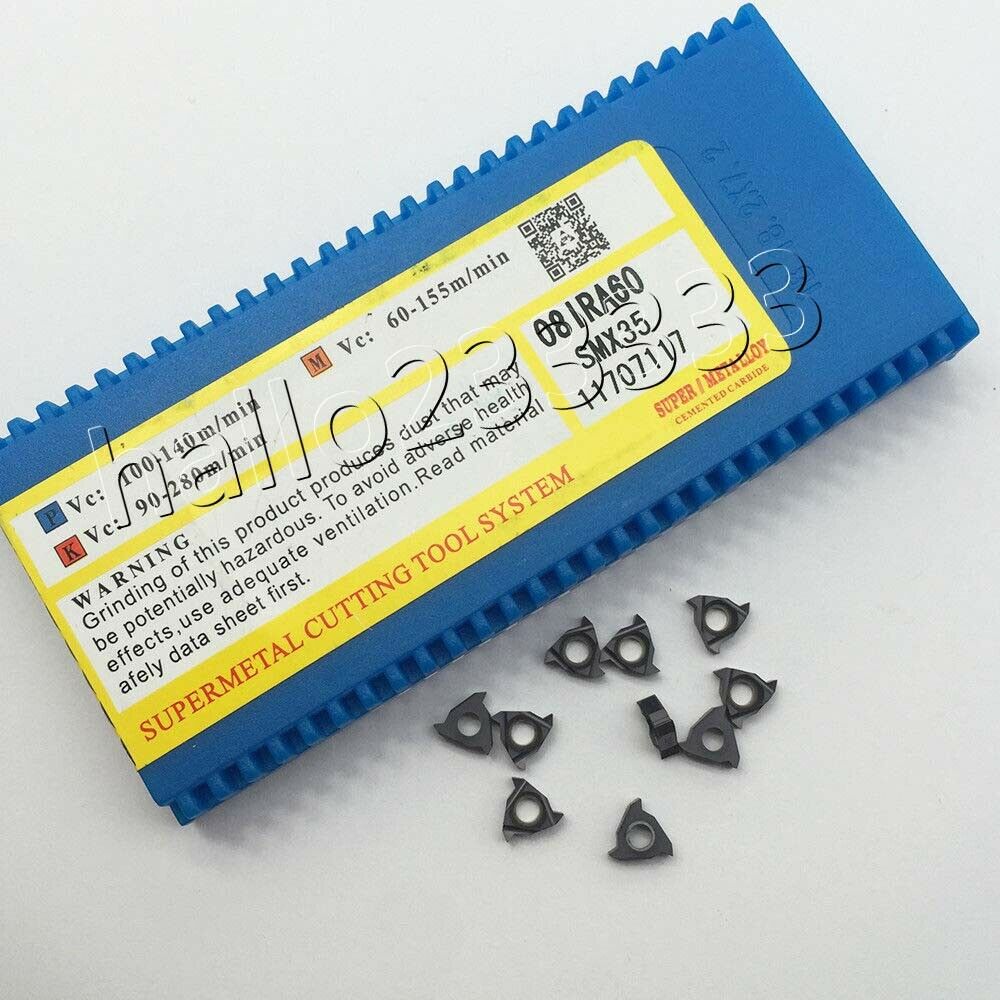 3pcs 08IR A60 SMX35 Carbide Insert For Threading Turning Tool Boring BAR CNC