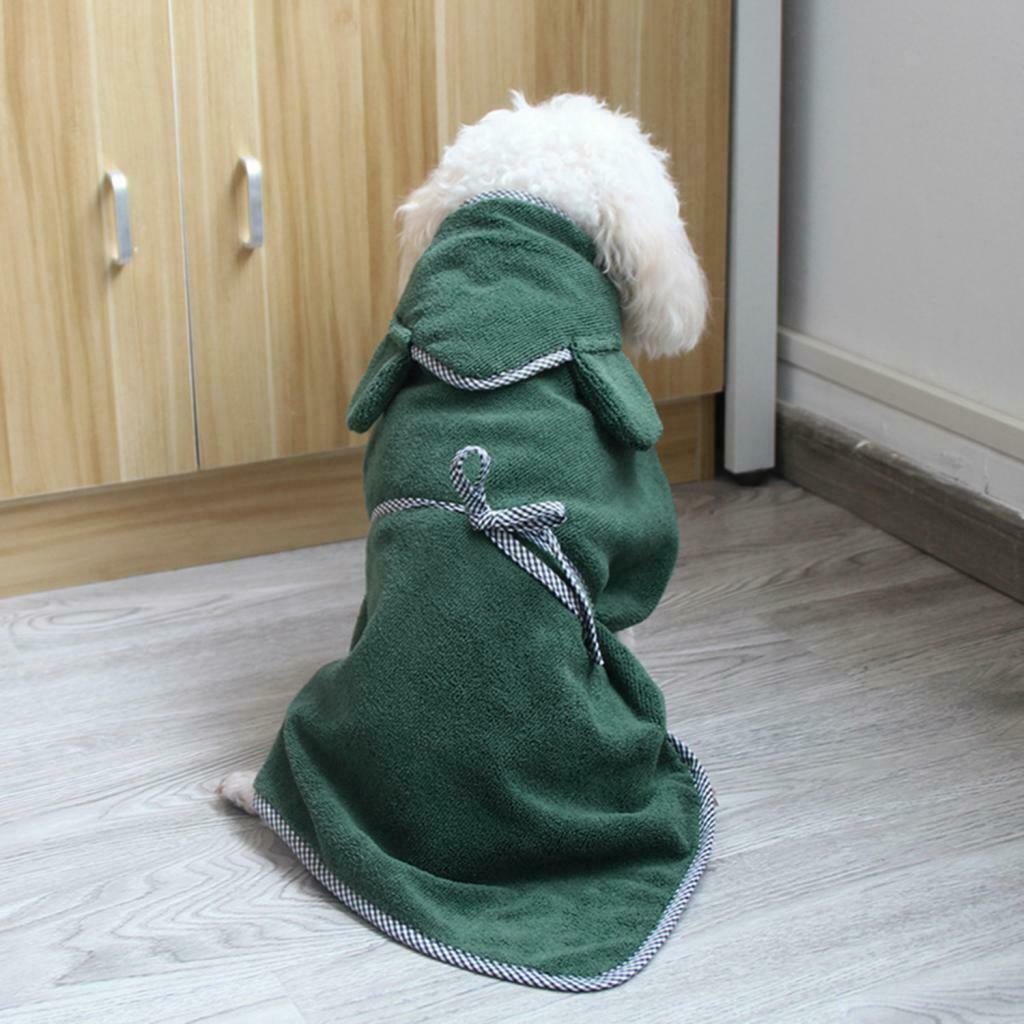 Absorbent Pet Drying Towel Bath For Pet Dogs Cats Small Large Dogs Green-L