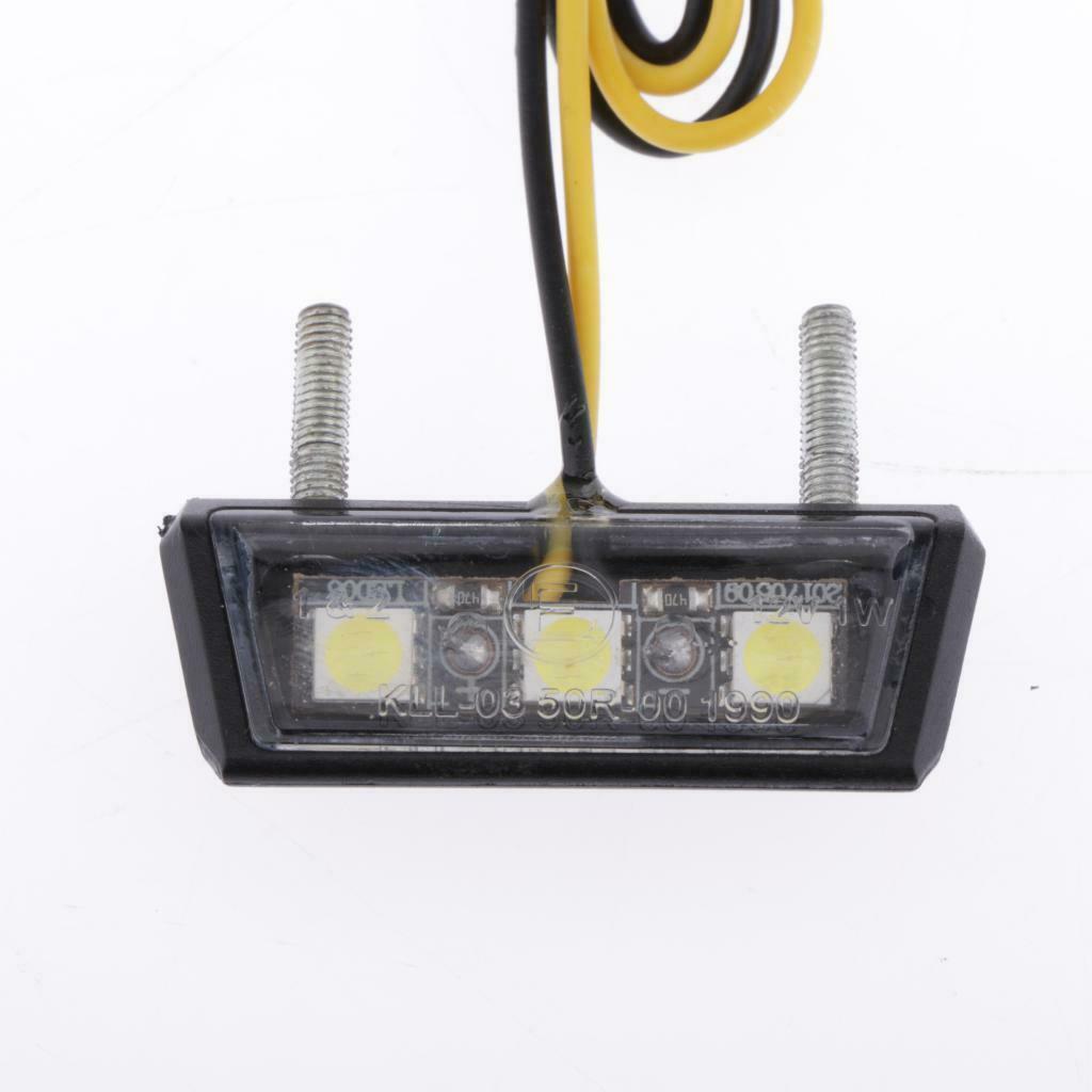 Universal Motorcycle Black License Plate Frame With LED Brake Light