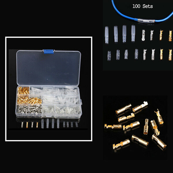 100PCS 3.9mm Brass Bullet Connectors Male&Female Wire Terminals For Car Motor