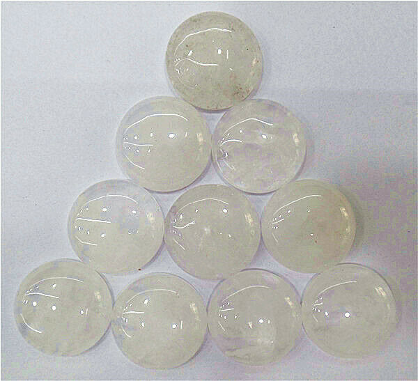 10Pcs 20mm Natural White Crystal Round Cab Cabochon DIY Jewelry Making HH7149