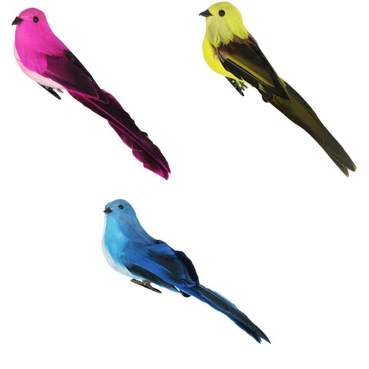 3pcs Feathered Craft Birds Artificial Foam Birds Photo Prop