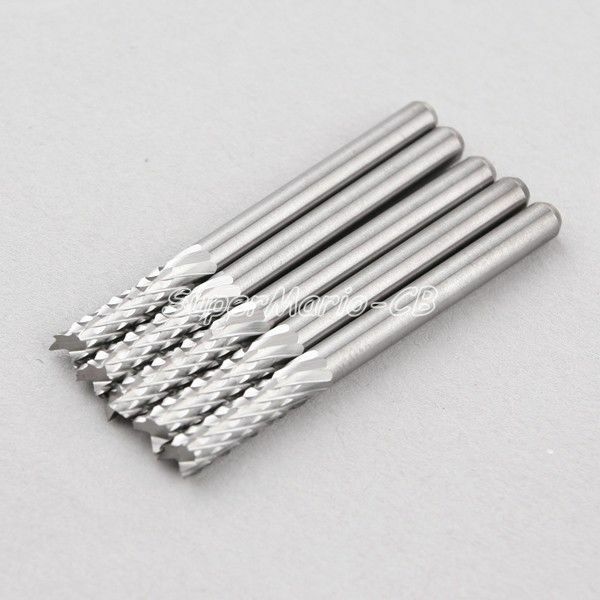 10x 1/8" 3.175MM Carbide Engraving Bits for CNC PCB Machinery Rotary Burr