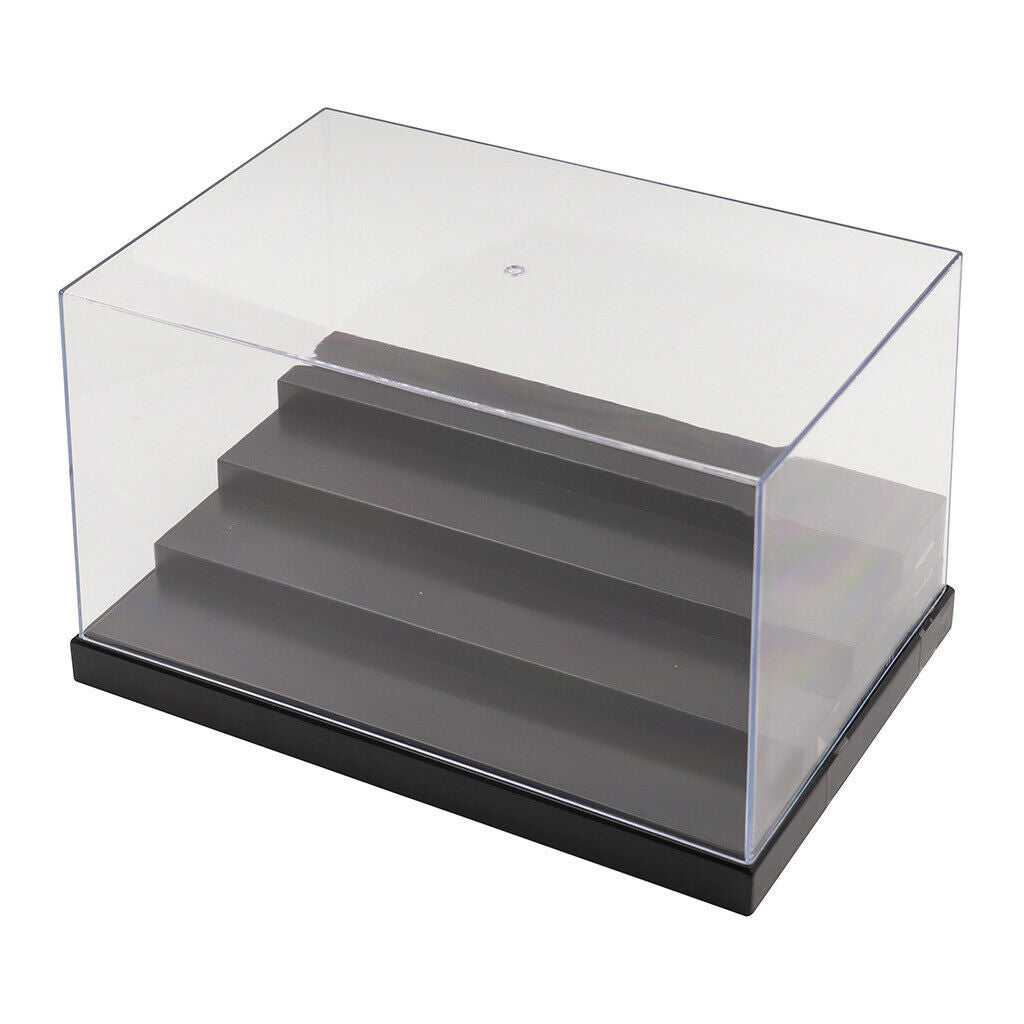 Acrylic Anti-dust 4 Steps Show Case with Balck Base fit for Anime Figures