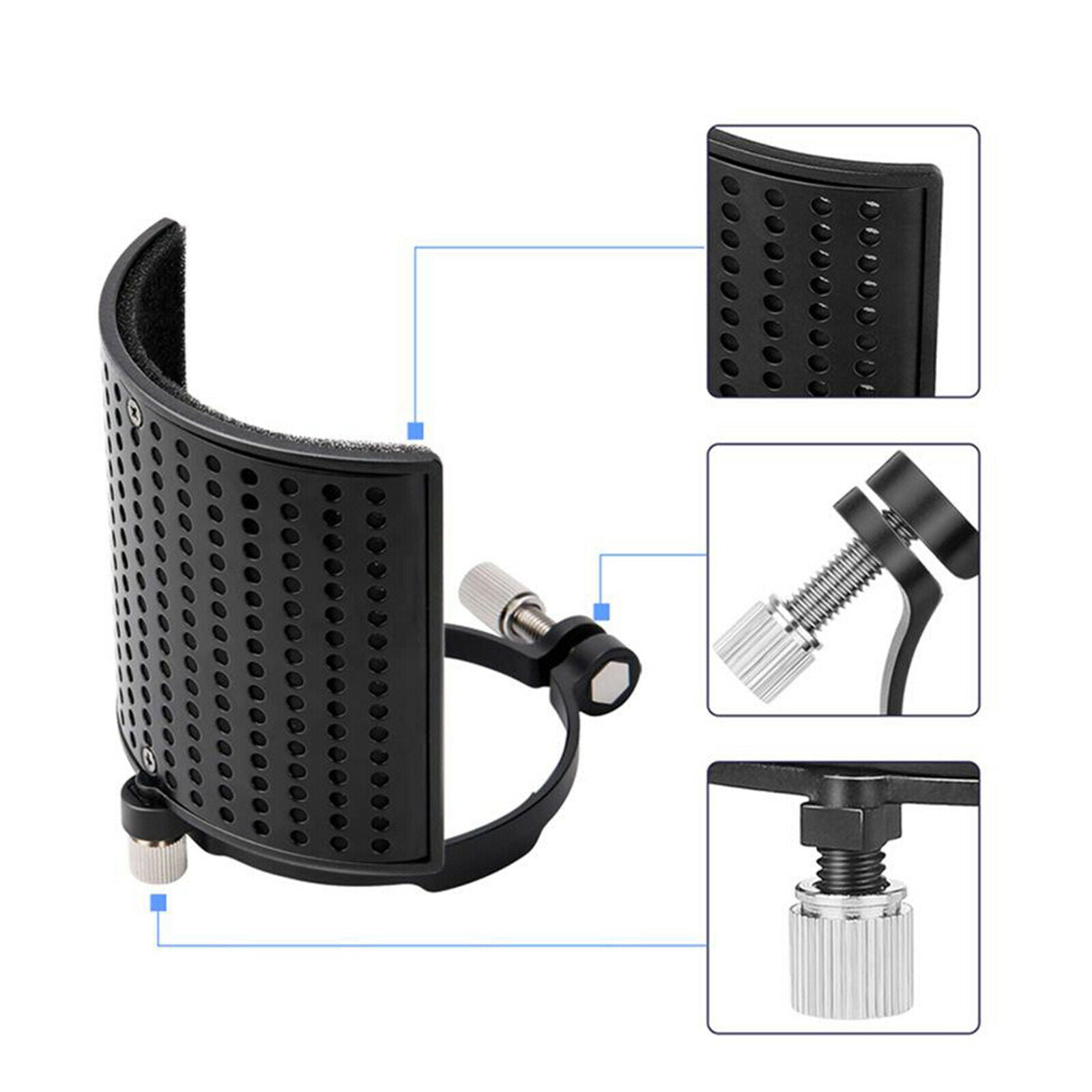Microphone  Filter Aluminum Panel Handheld for Videos Recording Equipment