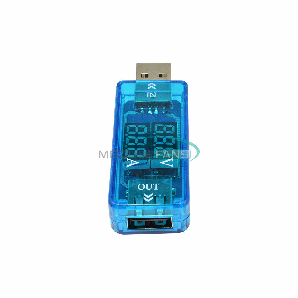 3-digit USB Current Voltage Meter Dual LED 5V Voltmeter Ammeter Power Detector