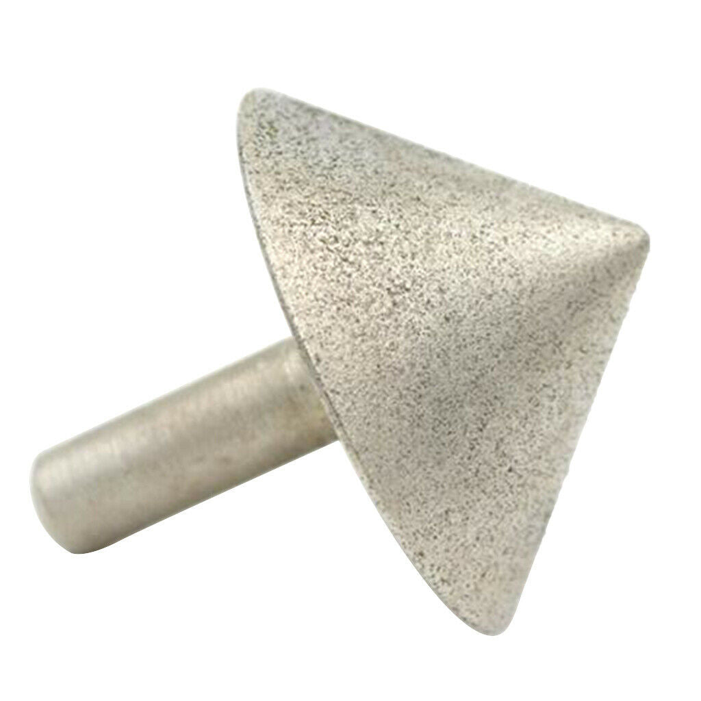 2x Diamond Grinding Head Points 90 Degrees Rotary Taper Single Type 25mm Dia