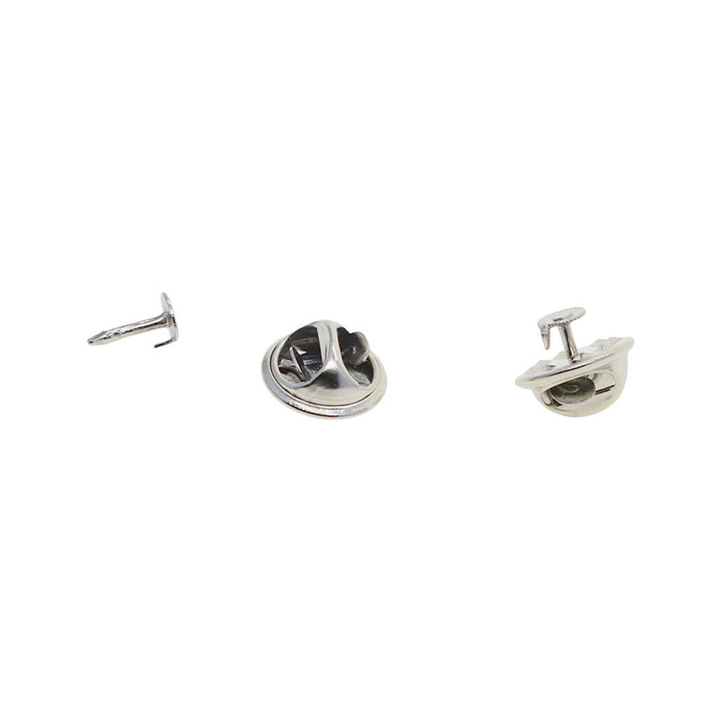 50 Sets Badge Tie Tags Tacks Butterfly Pinch Back Pins Clutch Back Lapel Pin