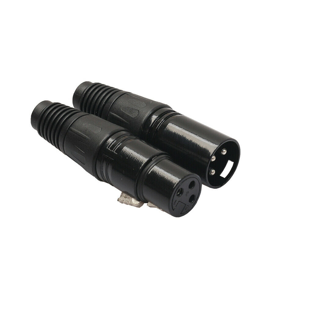 10Pairs 3 Pin XLR Solder Type Connector Male + Female Plug Mic Audio Socket