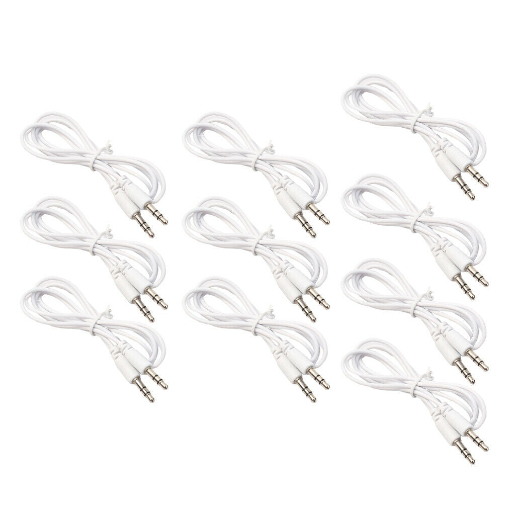 10-part Socket Aux Cable 3.5 to 3.5 Mm Plug Plug Stereo Cable Plug