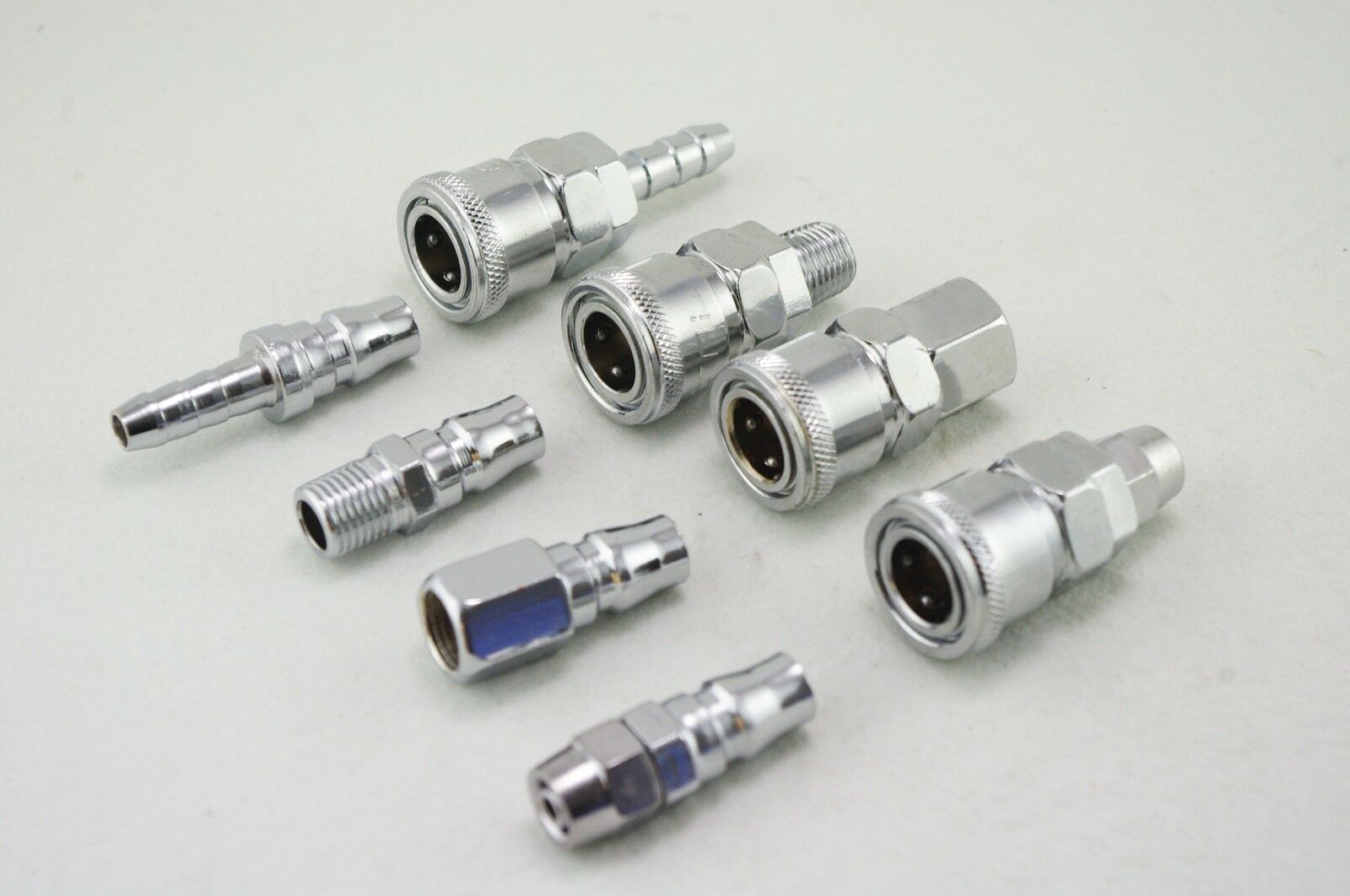 8PCS 3/8" Pneumatic Air Compressor Hose Quick Coupler Plug Socket Connector Set