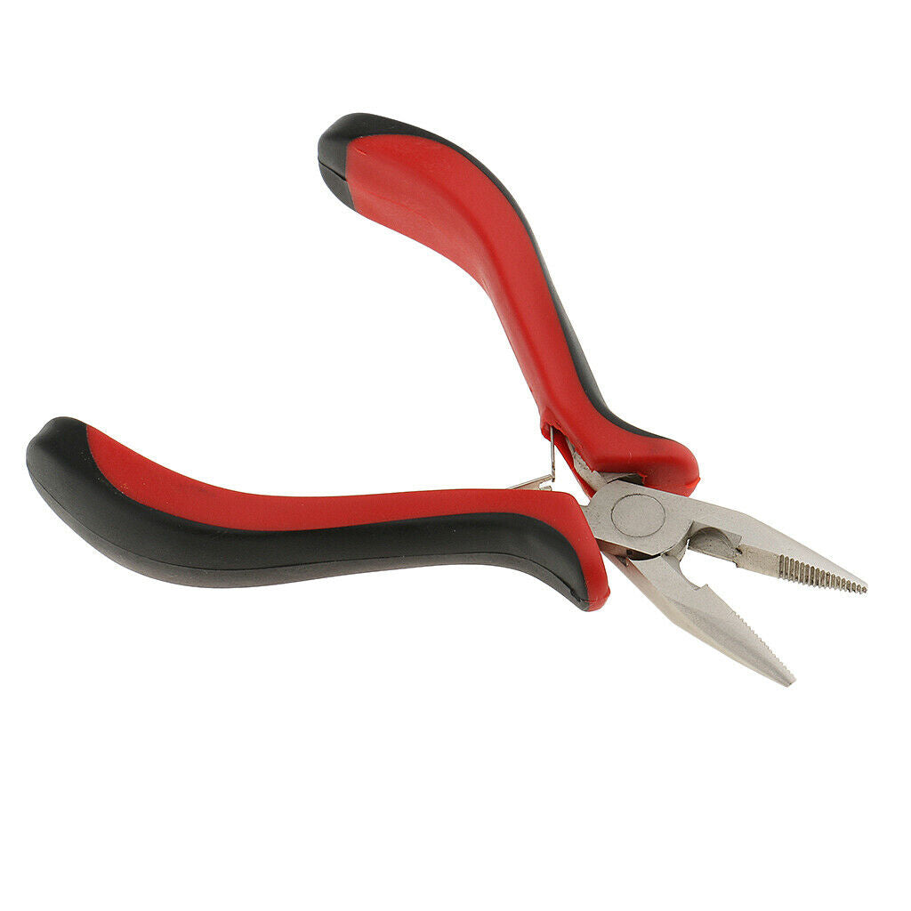 Professional Hair Extension Tool Pliers Hook Kit + 500pcs 5mm Micro Rings Beads