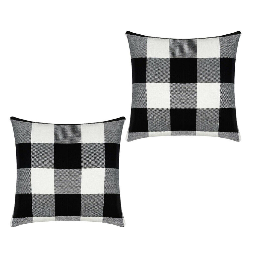 2x Square Sofa Bed Backrest Cushion Covers Replacement Home Decoration