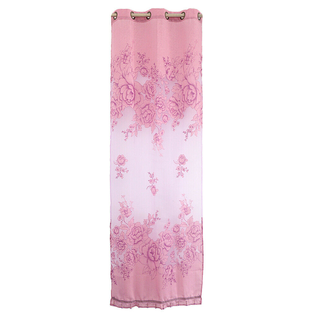 Gorgeous 2.5*1M Peony Beads Voile Curtain Window Tulle Sheer Curtain