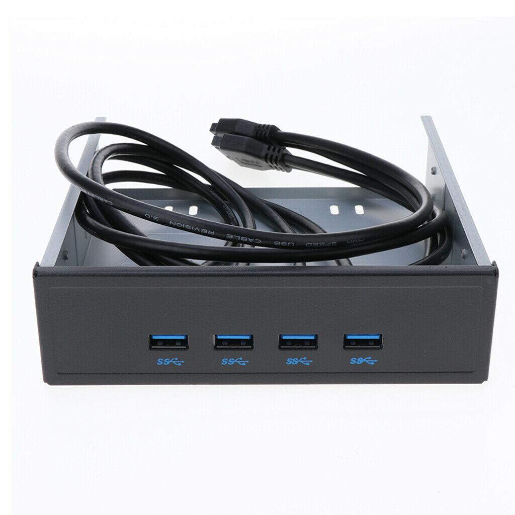 PC Computer Floppy Front Drive Panel Type C USB 3.0 SD Card Slot Hub, 4 PORT
