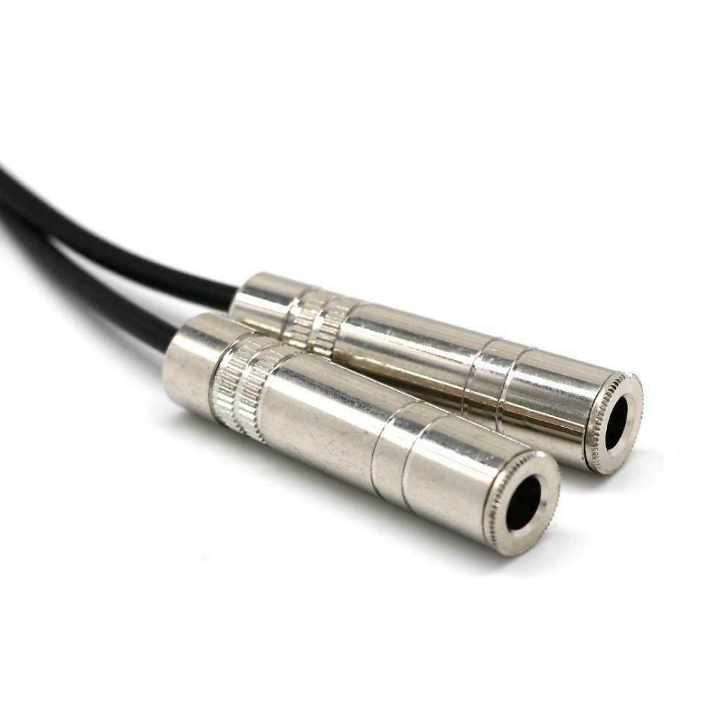 6.35mm Stereo Plug Male to Dual 6.35mm   Female Splitter Cable
