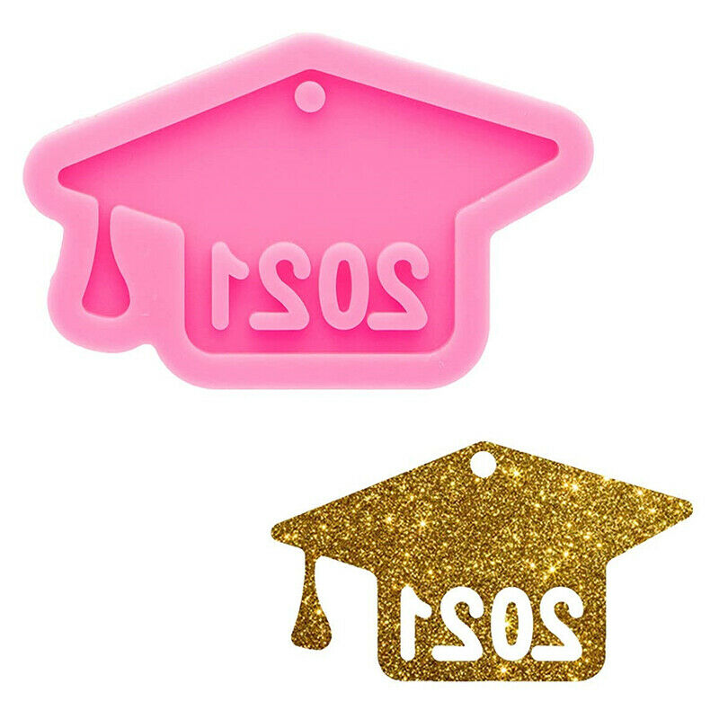 Glossy Graudation Hat 2021 Silicone Epoxy DIY Craft Jewelry Tools Keychai.l8